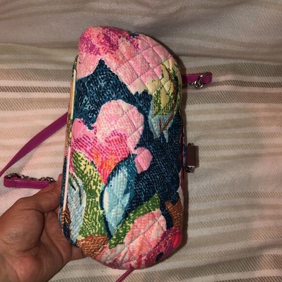 Vera Bradley Superbloom Print Floral Quilted Small Crossbody Bag Purse - Picture 7 of 13